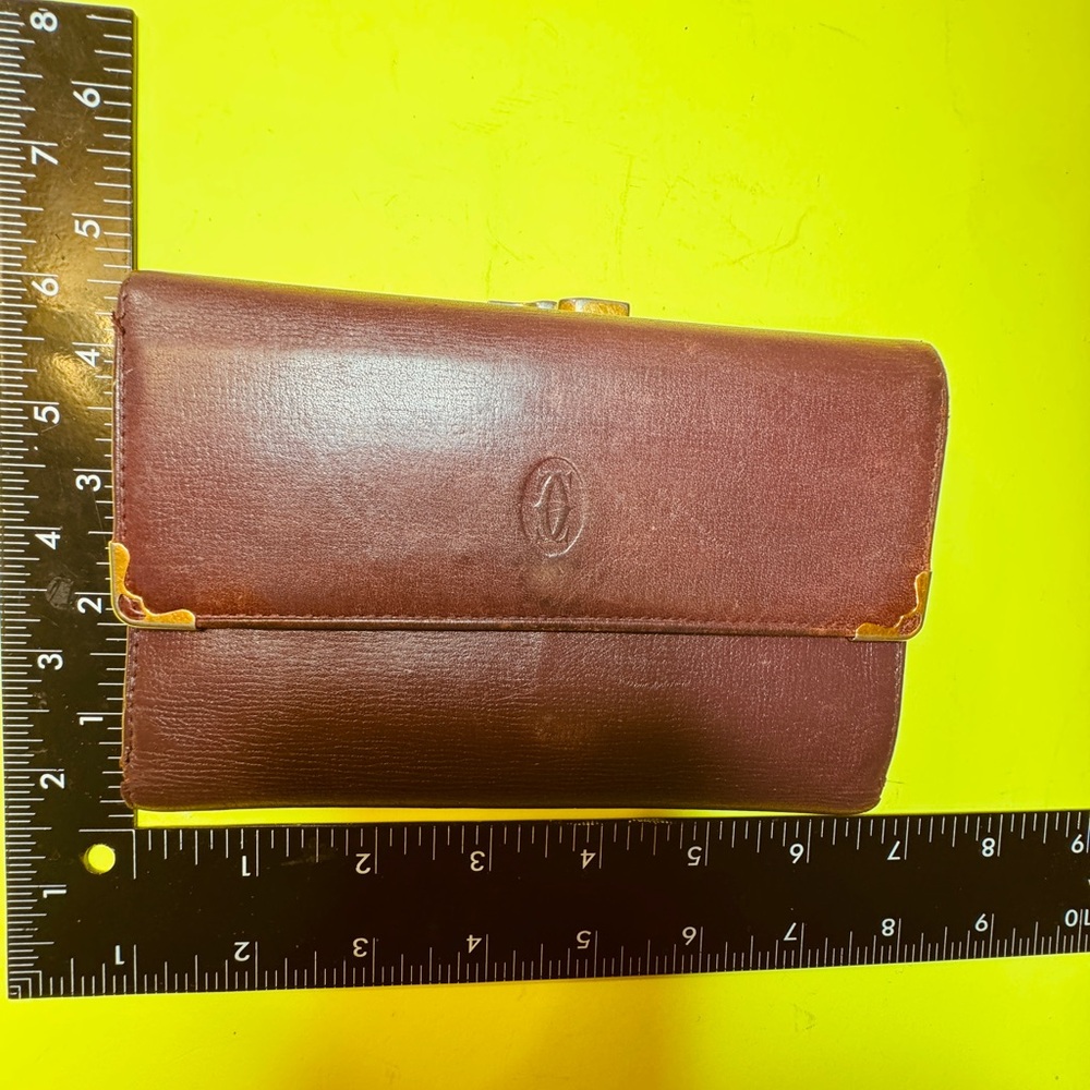 Cartier Must de Cartier trifold long wallet Leather Burgundy Leather - Picture 6 of 13